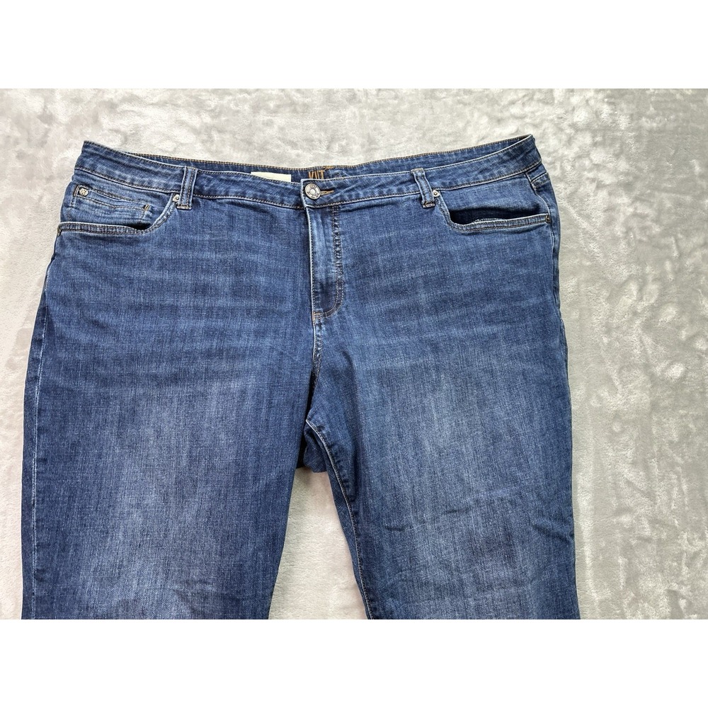 Kut From The Kloth Jean Womens Sz 22W Blue Katy Boyfriend Stretch Faded Denim - Picture 4 of 14